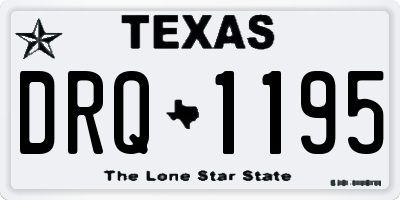 TX license plate DRQ1195