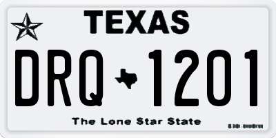 TX license plate DRQ1201