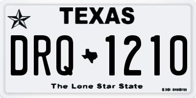 TX license plate DRQ1210