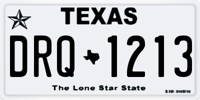 TX license plate DRQ1213