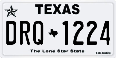TX license plate DRQ1224