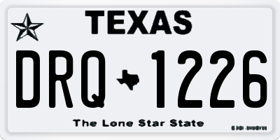 TX license plate DRQ1226