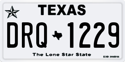 TX license plate DRQ1229