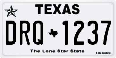 TX license plate DRQ1237