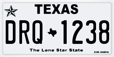 TX license plate DRQ1238