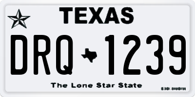 TX license plate DRQ1239