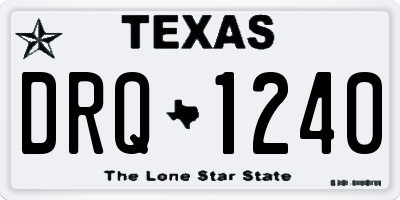 TX license plate DRQ1240