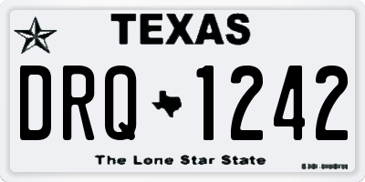 TX license plate DRQ1242