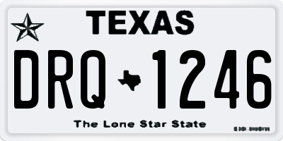 TX license plate DRQ1246
