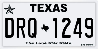 TX license plate DRQ1249