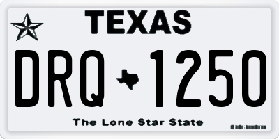 TX license plate DRQ1250