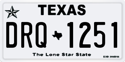 TX license plate DRQ1251