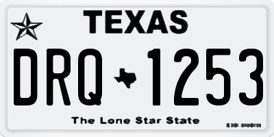 TX license plate DRQ1253