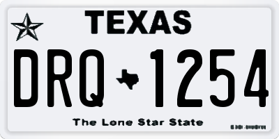 TX license plate DRQ1254
