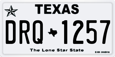 TX license plate DRQ1257