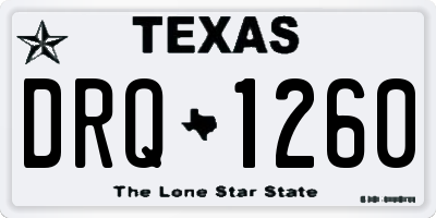 TX license plate DRQ1260