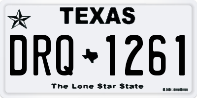 TX license plate DRQ1261