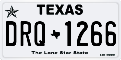 TX license plate DRQ1266