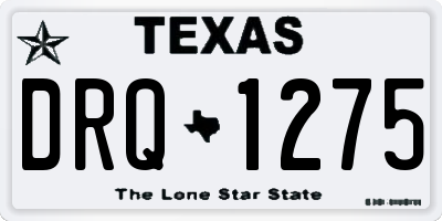 TX license plate DRQ1275