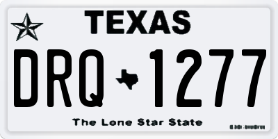 TX license plate DRQ1277