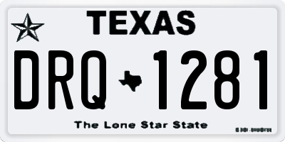 TX license plate DRQ1281
