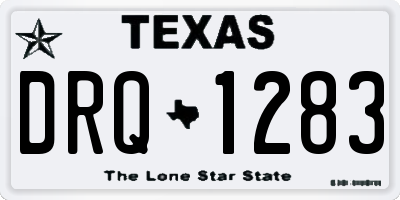 TX license plate DRQ1283