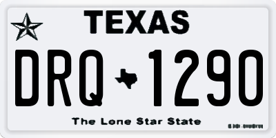 TX license plate DRQ1290