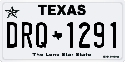 TX license plate DRQ1291