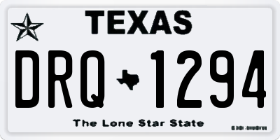 TX license plate DRQ1294
