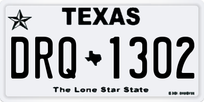 TX license plate DRQ1302
