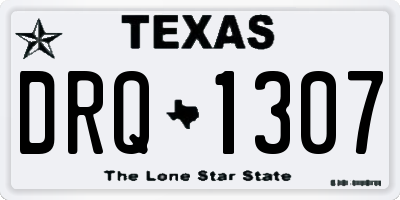 TX license plate DRQ1307