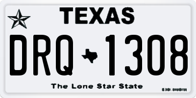 TX license plate DRQ1308