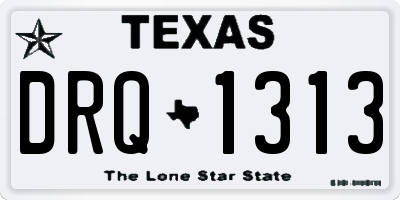 TX license plate DRQ1313