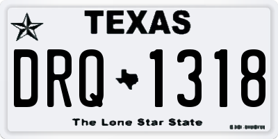 TX license plate DRQ1318
