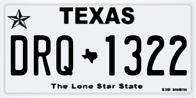 TX license plate DRQ1322