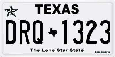TX license plate DRQ1323
