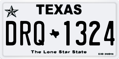 TX license plate DRQ1324