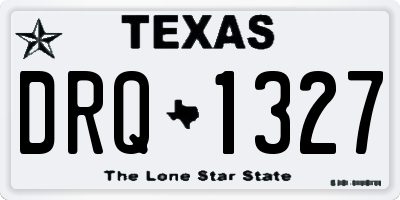 TX license plate DRQ1327