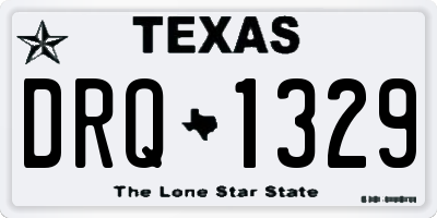 TX license plate DRQ1329