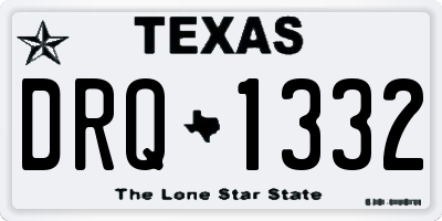 TX license plate DRQ1332