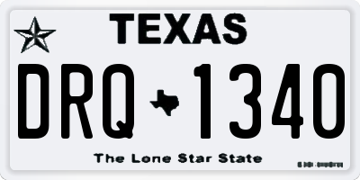 TX license plate DRQ1340