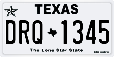 TX license plate DRQ1345