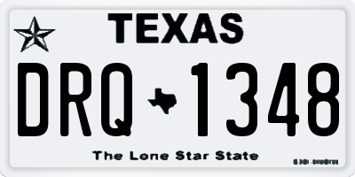 TX license plate DRQ1348