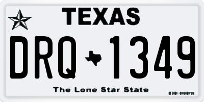 TX license plate DRQ1349