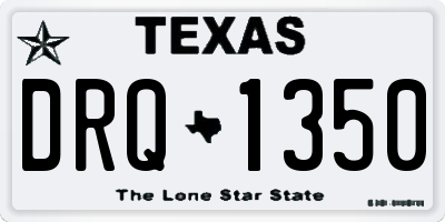 TX license plate DRQ1350