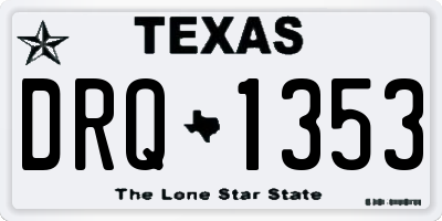 TX license plate DRQ1353
