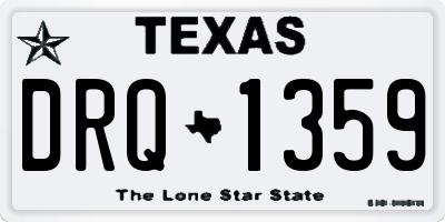 TX license plate DRQ1359