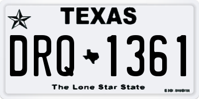 TX license plate DRQ1361