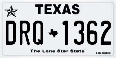 TX license plate DRQ1362