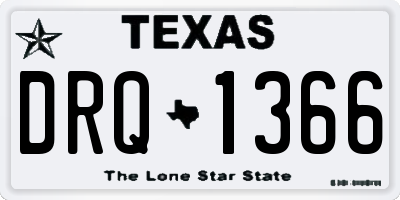 TX license plate DRQ1366